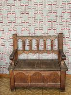 Leuke houten kist - zitbank, Ophalen, Gebruikt, 100 tot 150 cm, 75 cm of meer