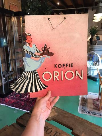 Reclamebord Orion koffie koffieblik 