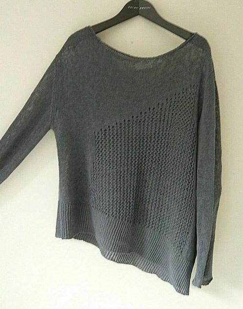Sarah Pacini asymmetrische trui als nieuw, Kleding | Dames, Truien en Vesten, Zo goed als nieuw, Grijs, Ophalen of Verzenden