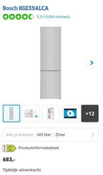 Réfrigérateur-congélateur ALCA BOSCH KGE 39 343 litres, Electroménager, Enlèvement