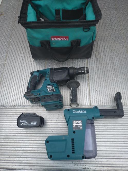 Makita 18 V boorhamer DHR243 + stofafzuiging, Doe-het-zelf en Bouw, Gereedschap | Boormachines, Gebruikt, Boor- en/of Breekhamer