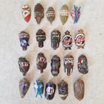 Kopmerken, balhoofdplaatjes, emaille, Ophalen of Verzenden
