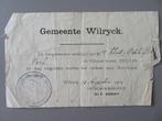 Wilrijk Toelating vergunning Laissez passer WO1 1914, Verzenden, Overige soorten, Foto of Poster