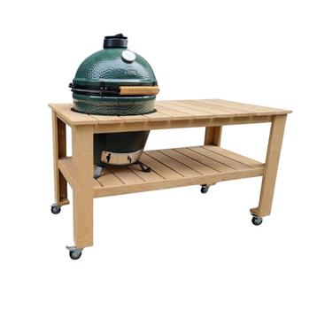 Big Green Egg Large Solo incl BBQ tafel Eikenhout beschikbaar voor biedingen