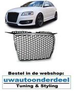 Audi A3 8P 05 / 12 RS3 Look Sport Grill Chrome Zwart, Autos : Divers, Tuning & Styling, Enlèvement ou Envoi