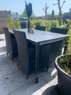 Aluminium tafel + 4 stoelen Garden Impressions, Tuin en Terras, Tuintafels, Gebruikt, Rechthoekig, Ophalen of Verzenden, Aluminium
