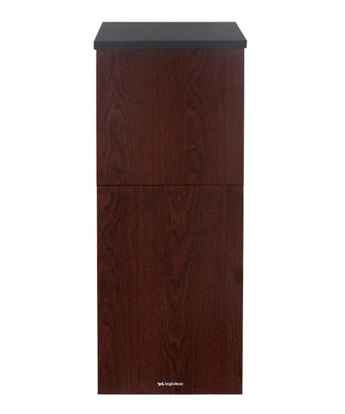 Logixbox- Pakketbrievenbus-Trendybox-Wood- 1.0 mm staaldikte, Tuin en Terras, Brievenbussen, Nieuw, Staande brievenbus, Staal