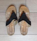 teenslippers met strass, maat 38, Slippers, Zwart, Ophalen of Verzenden, Zo goed als nieuw