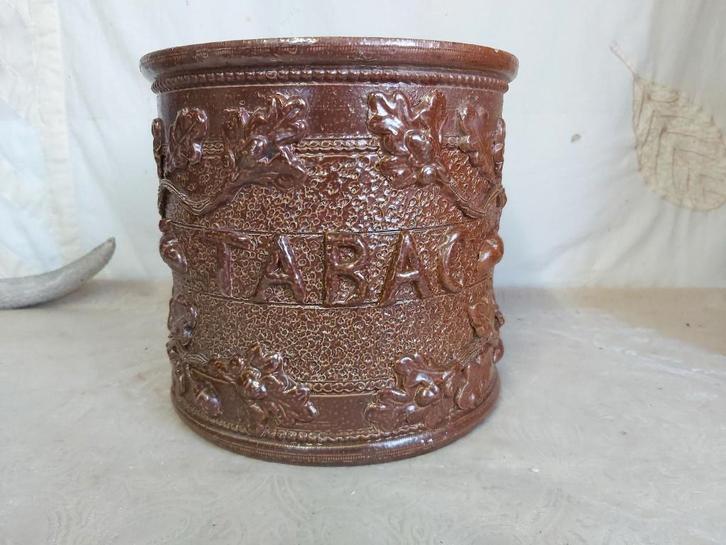 Prachtige oude aardewerken TABAK pot, Antiek en Kunst, Antiek | Keramiek en Aardewerk, Ophalen of Verzenden
