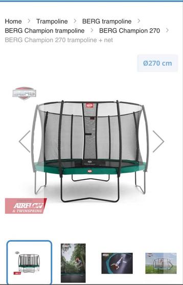 Berg Champion Deluxe Airflow/Twinspring Trampoline 270