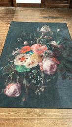 Tapijt met bloemen, Maison & Meubles, Ameublement | Tapis & Moquettes, 150 à 200 cm, Rectangulaire, Enlèvement, Noir