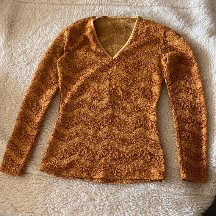 Elegante damesblouse - doorzichtige stof, Kleding | Dames, Blouses en Tunieken, Zo goed als nieuw, Maat 38/40 (M), Ophalen