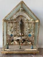 Oud huisaltaar met Agnus Dei en Paasnagel, Antiek en Kunst, Antiek | Religieuze voorwerpen, Ophalen
