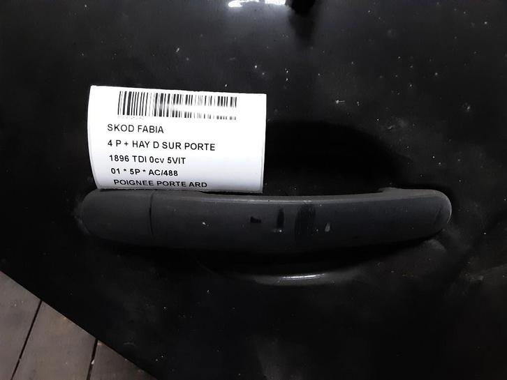 PORTIERGREEP BUITEN RECHTS ACHTER Skoda Fabia (6Y2), Auto-onderdelen, Carrosserie, Skoda, Achter, Rechts, Gebruikt