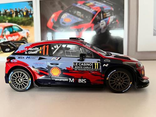 Hyundai WRC Neuville Monte Carlo 2020, Hobby en Vrije tijd, Modelauto's | 1:18, Zo goed als nieuw, Auto, Overige merken, Ophalen of Verzenden