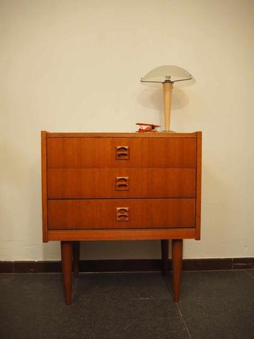 Vintage Deense ladekast teak, 1960s beschikbaar voor biedingen