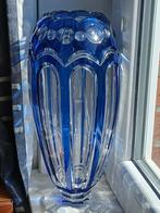 Val St Lambert - Vase modéle ADP9 art déco doublé bleu JS, Antiek en Kunst, Ophalen of Verzenden