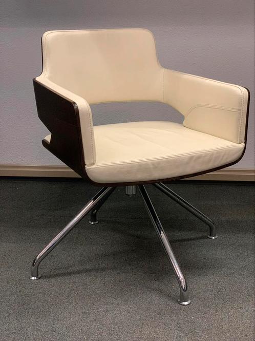 Thonet S845 draai-fauteuil  design stoel (3x), Maison & Meubles, Fauteuils, Comme neuf, Bois, Cuir, Métal, Autres matériaux, 50 à 75 cm