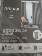 gordijnen, linnen look taupe, Enlèvement, Neuf, Lin