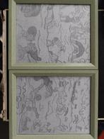 Twee borduurwerken van Jemes Ensor, Hobby en Vrije tijd, Borduren en Borduurmachines, Ophalen, Zo goed als nieuw, Handborduren