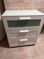 BRIMNES Ladekast 3 lades, Ophalen, Glas, 50 tot 100 cm, Zo goed als nieuw