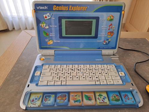 V-Tech Genius Explorer laptop met 50 activiteiten, Kinderen en Baby's, Speelgoed | Vtech, Zo goed als nieuw, 4 tot 6 jaar, Ophalen