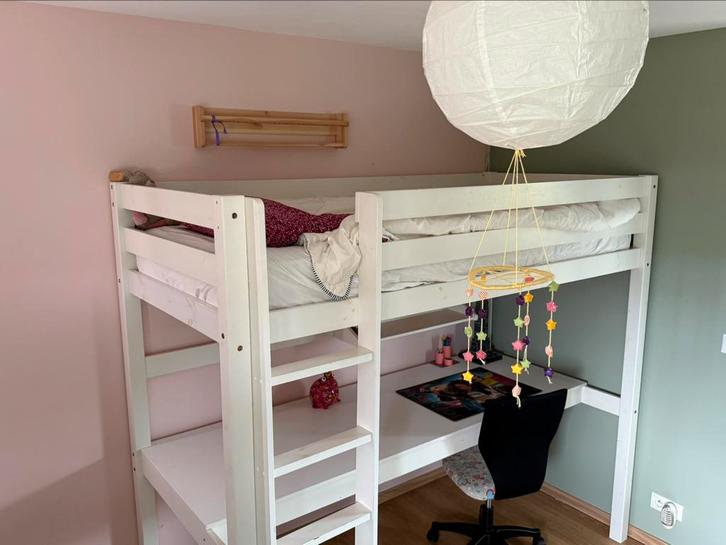 Stapelbed gecombineerd bureau, Kinderen en Baby's, Kinderkamer | Stapelbedden en Hoogslapers, Gebruikt, Hoogslaper, Ophalen