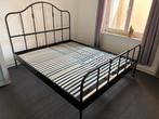 Ikea Sagstua Bedframe met lattenbodem, Ophalen, Verstelbaar, Zwart, Tweepersoons