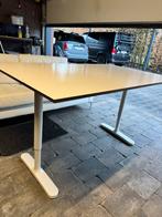 Bureau - wit - gebruikt, Huis en Inrichting, Ophalen, In hoogte verstelbaar, Gebruikt, Bureau