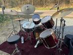 Pearl drumstel + hoezen + extra bekkens en standaards, Muziek en Instrumenten, Drumstellen en Slagwerk, Ophalen, Gebruikt, Pearl