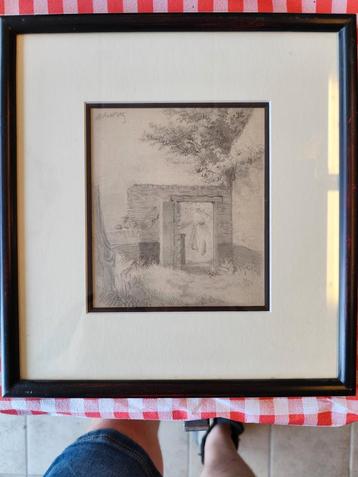 Potloodtekening gesigneerd Adrien Dewitte (zeldzaam) beschikbaar voor biedingen