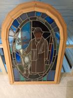 Loodglasraam in eiken kader, Antiek en Kunst, Ophalen