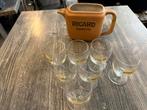 Ricard Anisette 7 glazen en kruik, Verzamelen, Ophalen, Nieuw