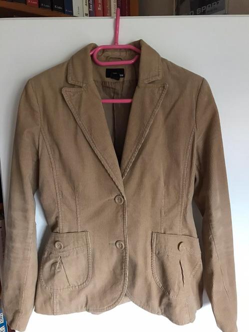 2 vestes en velours côtelé,une beige et une bleu pétrole, Kleding | Dames, Jassen | Winter, Zo goed als nieuw, Maat 38/40 (M)