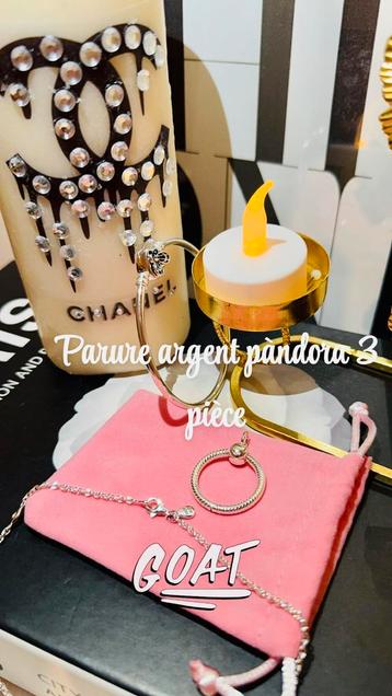 Parure PANDORA en argent 925 3 pièce magnifique  beschikbaar voor biedingen