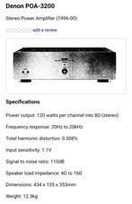 denon poa 3200 (made in JAPAN), Audio, Tv en Foto, Ophalen, Zo goed als nieuw, Denon