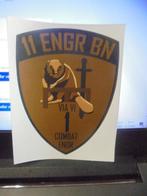 11 Engr BN sticker - via VI 1 combat engr, Verzamelen, Militaria | Algemeen, Ophalen of Verzenden, Landmacht, Overige typen