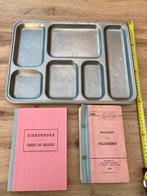 1960 medisch reglement en ziekenboeg en inox eetplaat, Ophalen of Verzenden, Landmacht, Overige typen