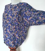 Magnifique blouse bouffante Bras Chauve-souris, style vintag, Enlèvement ou Envoi, Bleu