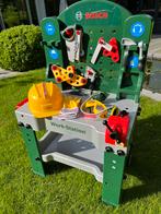 Bosch speelgoed werkbank met toebehoren, Kinderen en Baby's, Speelgoed | Speeltafels, Ophalen of Verzenden, Zo goed als nieuw