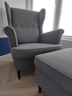 IKEA - Fauteuil gris STRADMON avec repose pied, Maison & Meubles, Comme neuf, 75 à 100 cm, Enlèvement, Tissus