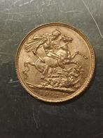 Britse sovereign 8 gram van 1907 vandaag laatste dag bieden!, Timbres & Monnaies, Monnaies | Belgique, Enlèvement, Or