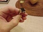 Zegelring voor heren, zilveren en zwarte onyx, Handtassen en Accessoires, Ringen, Ophalen of Verzenden, Zo goed als nieuw, Dame of Heer