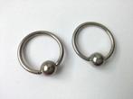 2 anneaux pour piercings en acier chirurgical 1.6 x 18 mm, Handtassen en Accessoires, Piercings, Ophalen of Verzenden, Gebruikt