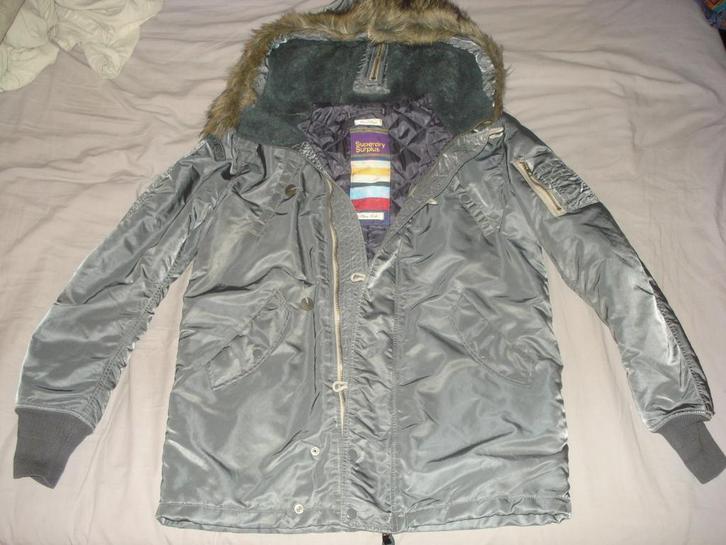 Belle Veste Flying Parka Superdry Surplus Dimensions Réelles, Kleding | Heren, Jassen | Winter, Zo goed als nieuw, Maat 52/54 (L)