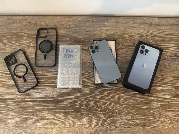 iPhone 13 Pro Max Bleu – 128 Go – État Neuf, Telecommunicatie, Mobiele telefoons | Apple iPhone, Zo goed als nieuw, 128 GB, Zonder abonnement