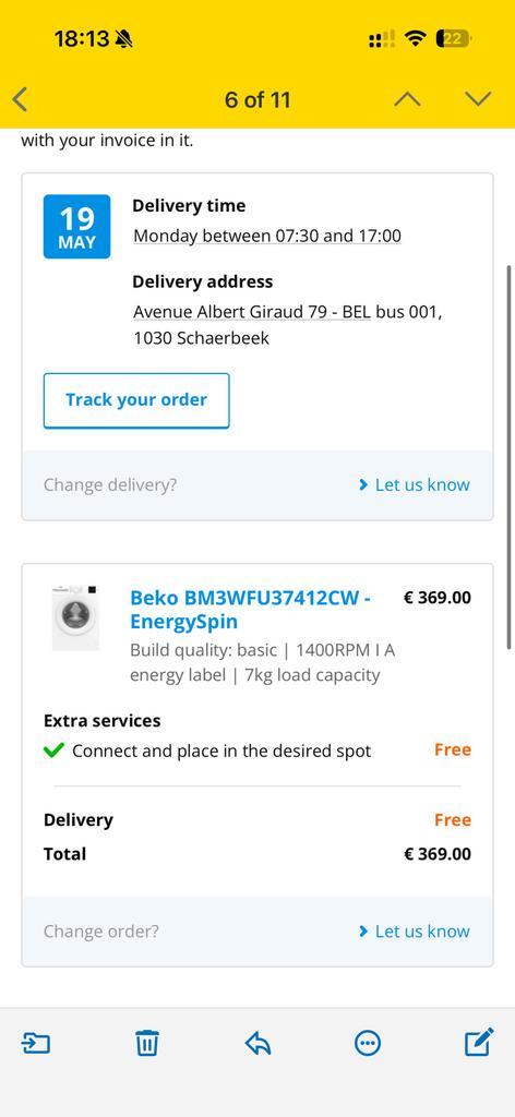 Free almost new Beko Washing Machine, Elektronische apparatuur, Wasmachines, Zo goed als nieuw, Voorlader, 6 tot 8 kg, Minder dan 85 cm