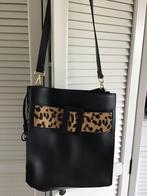 Nieuwe schoudertas zwart met dierenprint Nano de la Rosa, Ophalen of Verzenden, Nieuw, Zwart, Overige merken