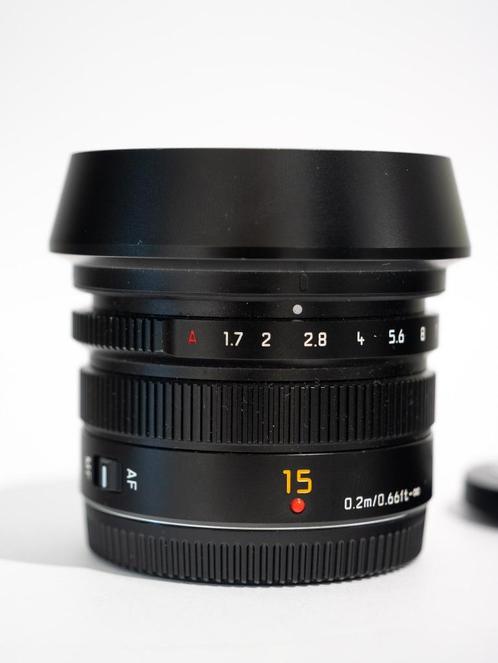 Z.G.A.N. Leica Summilux 15mm 1.7 H-X015 lens, Audio, Tv en Foto, Foto | Lenzen en Objectieven, Zo goed als nieuw, Standaardlens