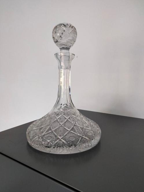 Brocante karaf geslepen, Antiek en Kunst, Antiek | Glaswerk en Kristal, Ophalen of Verzenden